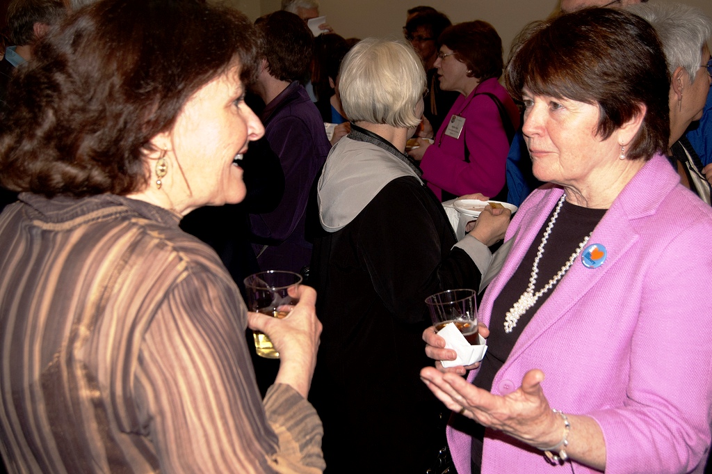 ALA President-Elect Maureen Sullivan (right) with ALTAFF's Sally Gardner Reed.