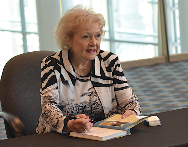 The legendary Betty White gave the keynote for the Closing General Session and signed books after.