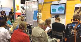 ProQuest was among the vendors offering exhibit-floor presentations about their products.
