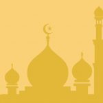 Silhouette of mosque on gold background (Illustration: green2/AdobeStock)