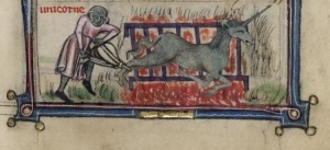 Professor Brian Trump of the British Library’s British Medieval Cookbook Project reported a near-miraculous find of a long-lost 14th-century cookbook with recipes for hedgehog, blackbird, and unicorn (pictured).