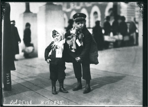 Ellis Island, 1913. An image from DPLA's exhibition on emigrants leaving Europe for America.
