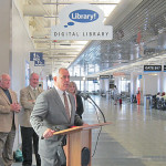 Boise (Idaho) Mayor David H. Bieter at the opening of the Boise Airport library facility on September 10, 2014.