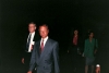 Stockholm, 1990: Sweden’s King Carl XVI Gustaf, royal patron of the conference, arrives for the opening session.