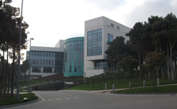 Entrance to the Azerbaijan Diplomatic Academy University. Photo by Leonard Kniffel