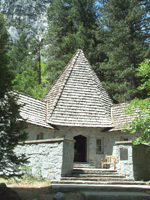 The LeConte Memorial Lodge at Yosemite National Park in Yosemite Village, California, houses the Yosemite Research Library