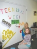 Teens decorate the teen area at Portage County (Wis.) Public Library for the first time in honor of TRW.