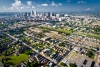 An aerial shot over the Treme/Lafitte neighborhood in New Orleans.