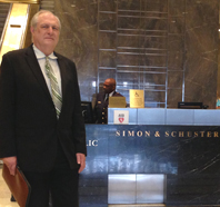 Robert Wolven in the lobby of Simon & Schuster