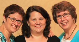 Lucy Lockley, collection development manager; Keri Casco, branch manager; Asia Gross, branch manager, St. Charles (Mo.) City-County Library District