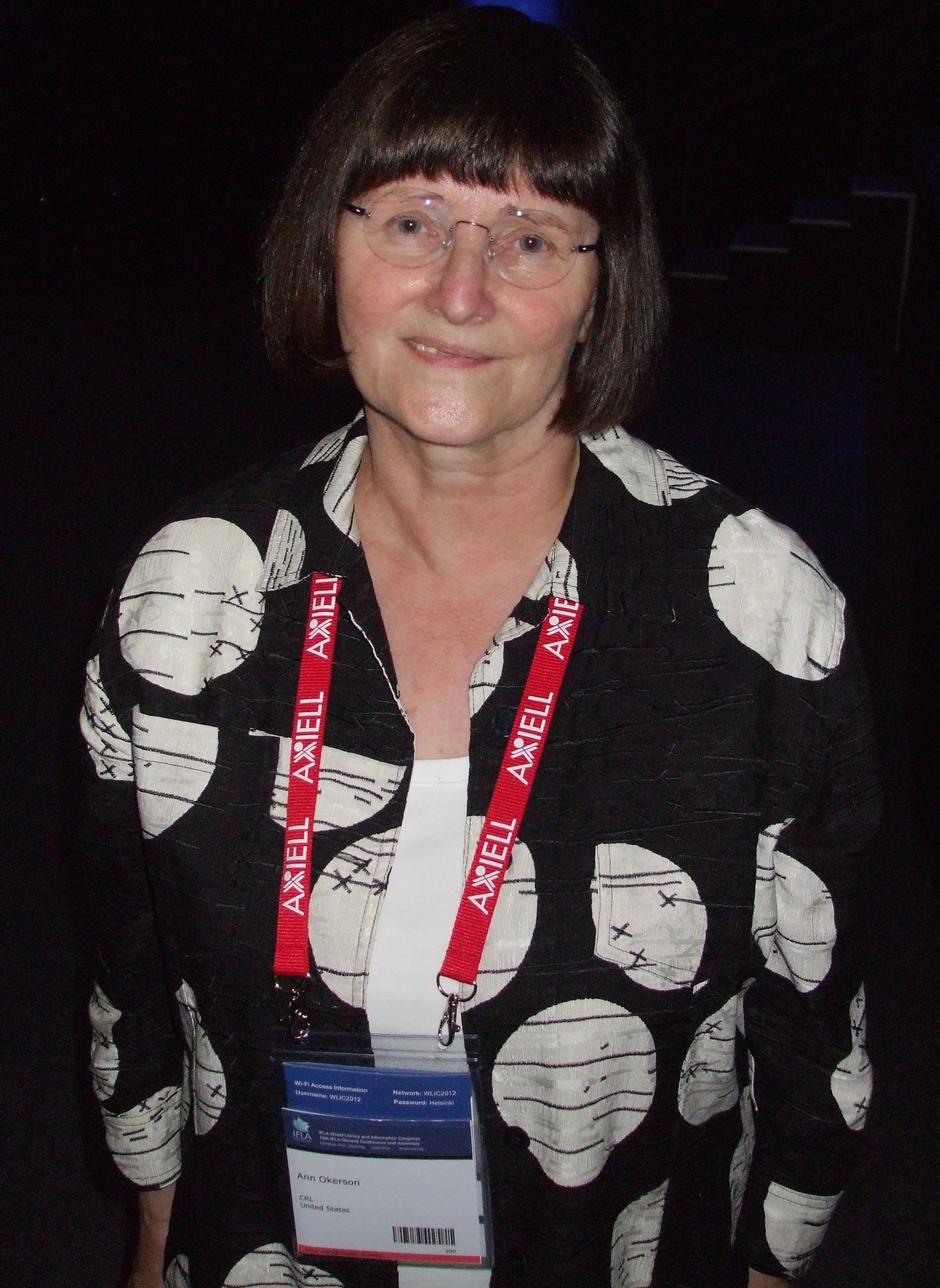 US delegate Ann Okerson serves on the IFLA Governing Board.