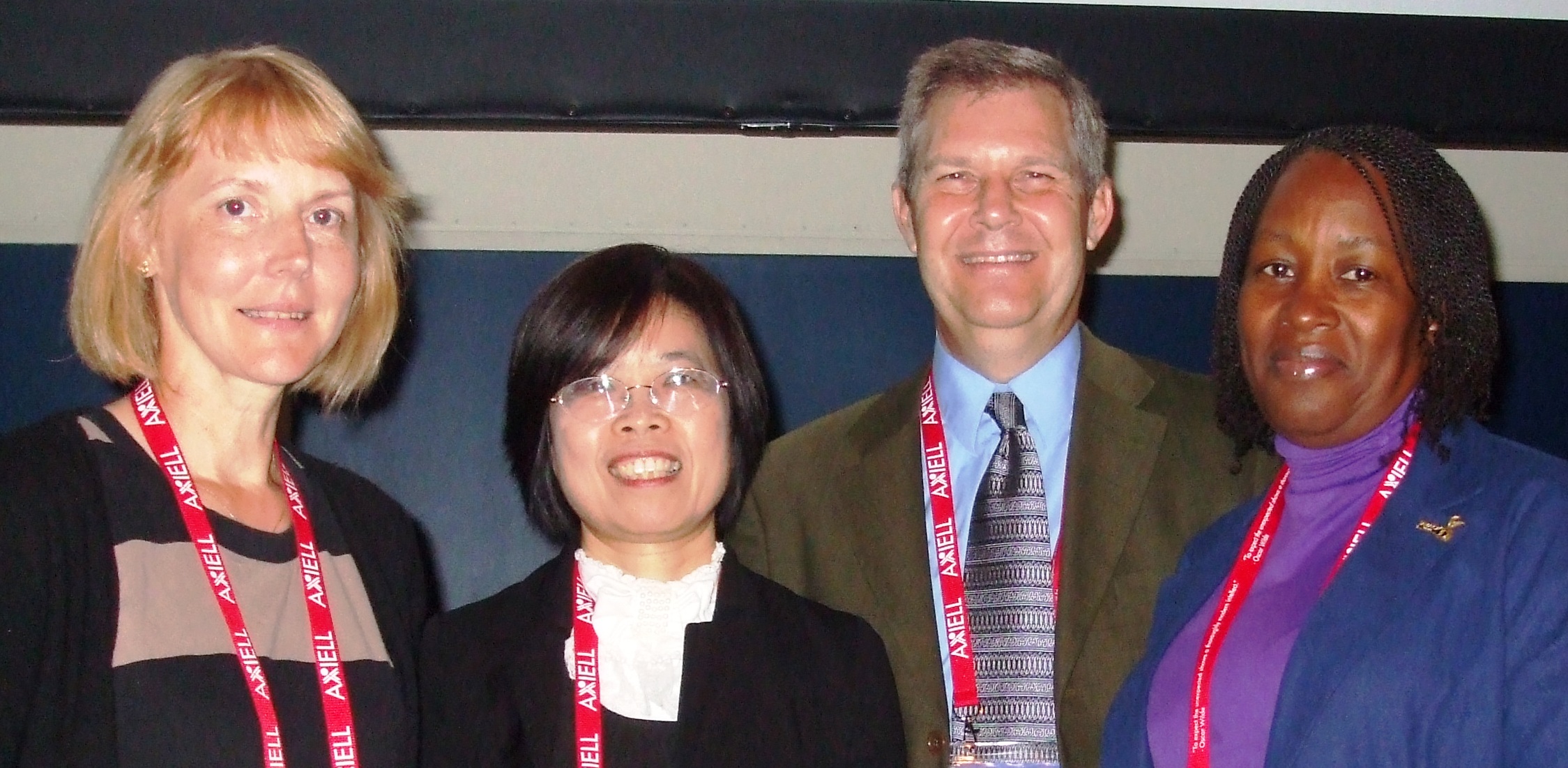 Promoting the Campaign for the World’s Libraries, Silvija Tret Jakova of Latvia, Li-Hsiang Lai of Taiwan, Michael Dowling of the American Library Association, and Claudette Thomas of Jamaica.