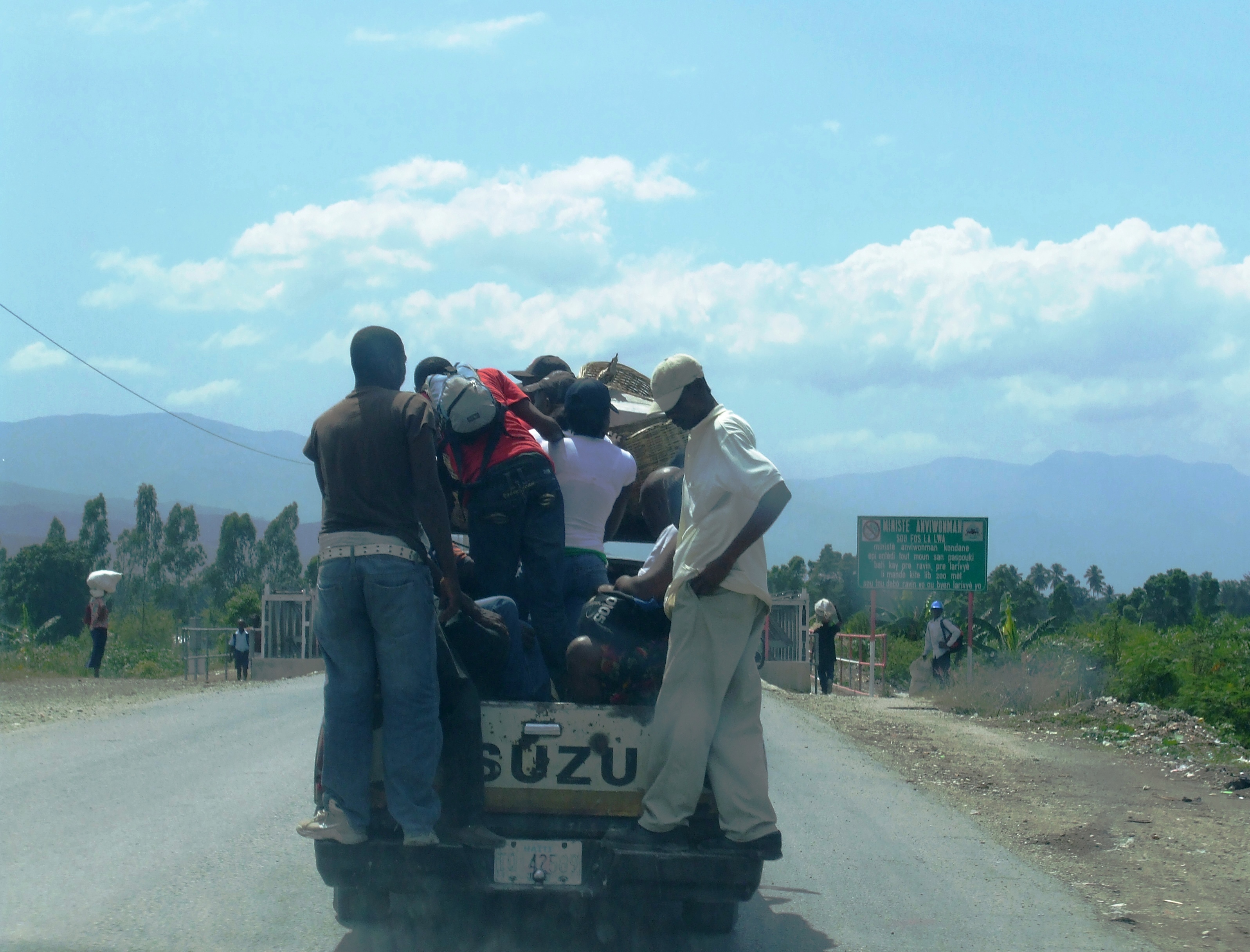 The most common form of public transportation in Haiti, the “taptap,” is named for what you do on the vehicle when you want to get off.
