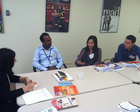 (Left to right): Mariam Pera, W. M. Tharanga Dilruk Ranasinghe, Leonila Reyes, and Franklin Flores Urrutia.