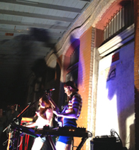 An impromptu concert on an Austin street durng SXSW. Photo by Aspen Walker