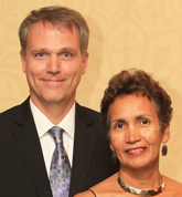 Lars Leon, head of resource sharing, and Lorraine Haricombe, dean, University of Kansas Libraries, Lawrence