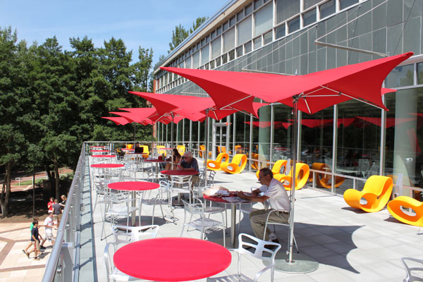 library outdoor cafe