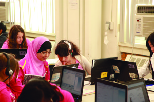 Students at I.S. 228 David A. Boody School in Brooklyn, New York