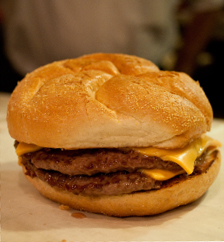 Double cheeseburger at Billy Goat Tavern; photo: Billy Goat Tavern
