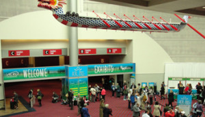 Dragon boat above ACRL 2015 registration area