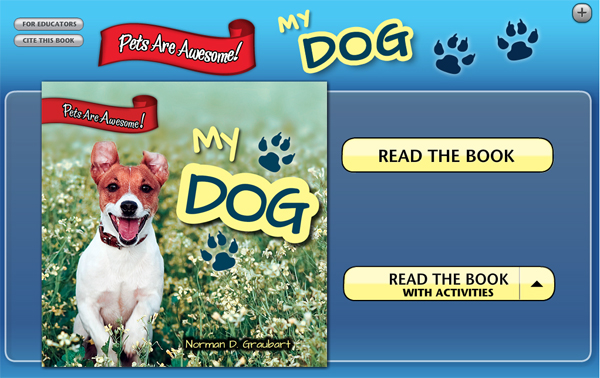 Image from My Dog, an interactive ebook from Rosen Publishing.