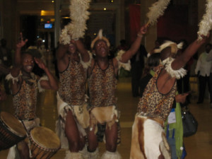 Traditional drummers and dancers