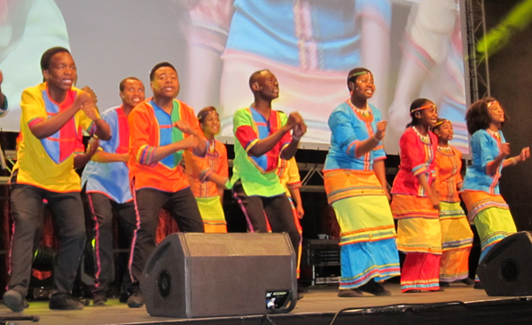 The Mzansi Youth Choir of Soweto performs at the opening session of the 81st International Federation of Library Associations and Institutions’ World Library and Information Congress in Cape Town, South Africa, August 16, 2015.