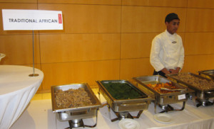 A buffet of traditional South African food