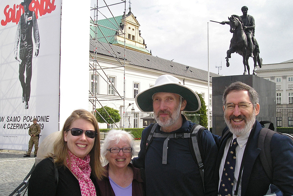 Richard E. Sapon-White (far right) and friends in Łódz, Poland. Photo: Richard E. Sapon-White