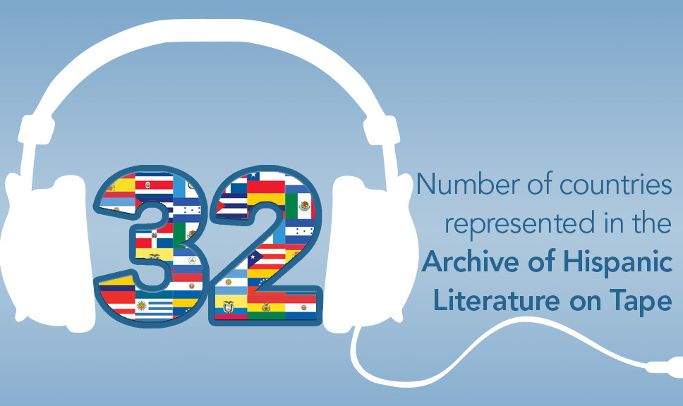 32: Number of countries represented in the Archive of Hispanic Literature on Tape, which includes readings in Aymara, Catalan, Dutch, English, French, Nahuatl, Portuguese, Spanish, and Zapotec.