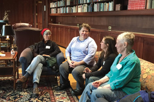 A death cafe meets in the Ann Stevens Room in the Anchorage (Alaska) Public Library. Photo: Kris Green