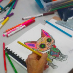 Many libraries purchase coloring books or print free pages online for their clubs. Other supplies—such as crayons, markers, and coloring pencils—are also provided.