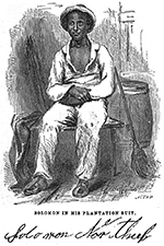 Solomon Northup (1808-1863?), engraving from his autobiography, 12 Years a Slave (1853).