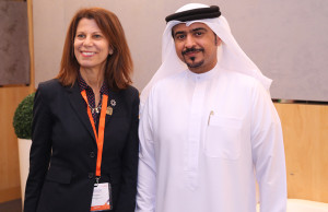 ALA President Sari Feldman and Sharjah Book Authority Chairman Ahmed Al Amiri ready to welcome attendees and open the conference.