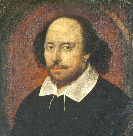 William Shakespeare (artist and authenticity unconfirmed). Held by the National Portrait Gallery, London.