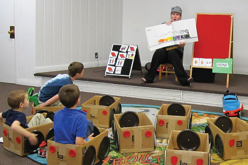 Librarian Carrie Rogers-Whitehead (pictured) created Salt Lake County (Utah) Library’s sensory storytimes with special activities to engage kids on the autism spectrum.