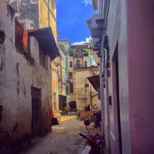 Tanzania: A market street in Zanzibar's Stone Town, a UNESCO World Heritage Site.