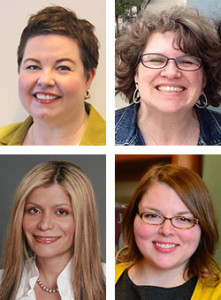 Clockwise from top right, Georgie Donovan, Ruth Frasur, Loida Garcia-Febo, and Vicki Rakowski