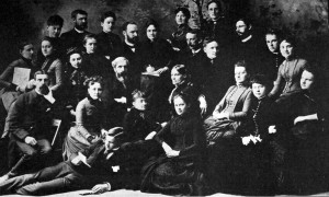 First library school students and faculty, 1887