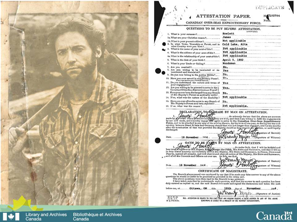 Library and Archives Canada announced the acquisition of the declassified journals and military records of soldier James “Logan” Howlett, who bears a striking resemblance to Hugh Jackman.
