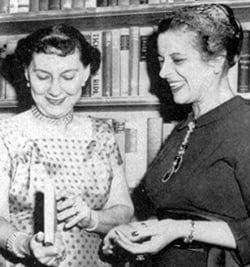 On March 15, 1958, First Lady Mamie Eisenhower (left) met with ALA President Lucile M. Morsch at the White House. President Dwight Eisenhower's proclamation the same day called for "the fullest possible participation" in National Library Week.