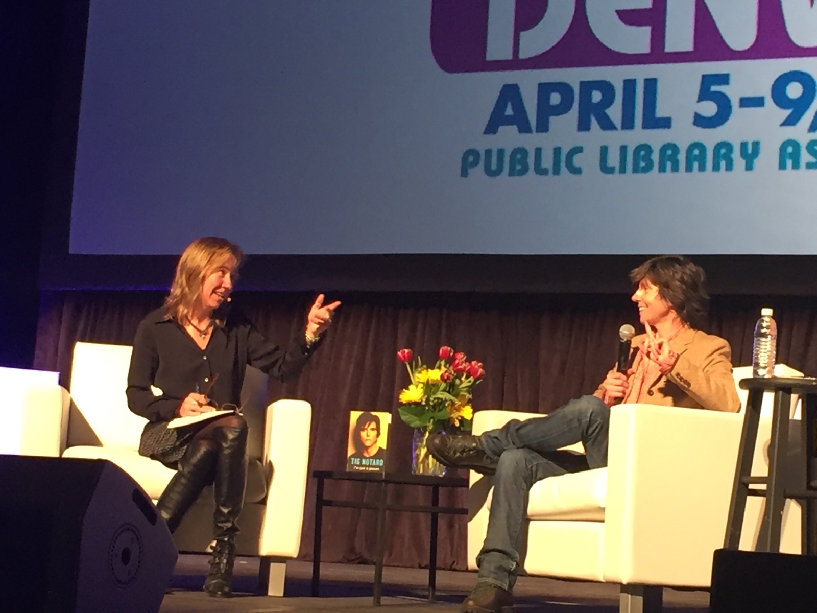 Vailey Oehlke, PLA President (left) and Tig Notaro at PLA 2016 in Denver.