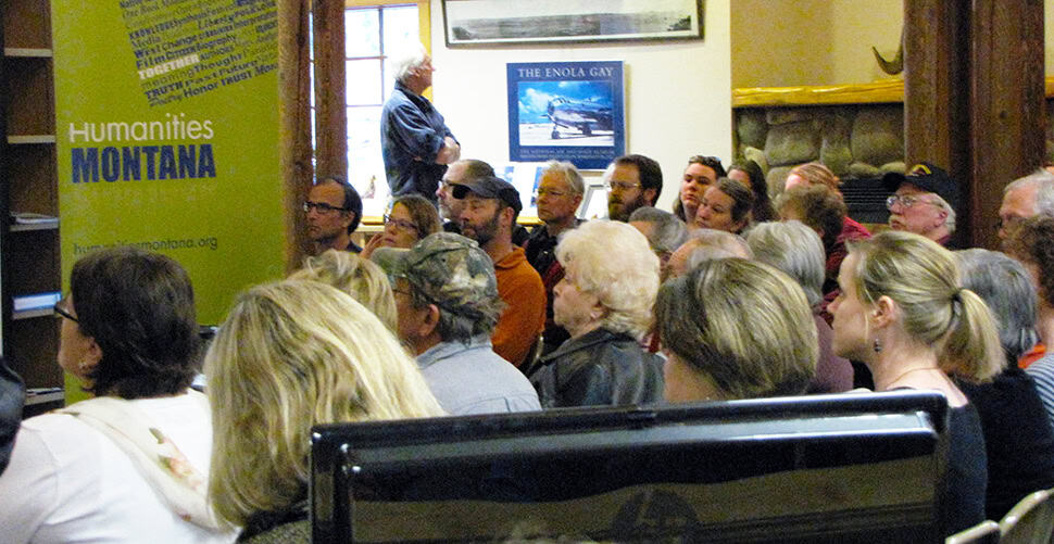 Attendees are seated at the Perspectives on Islam event on March 9 at Darby (Mont.) Community Public Library.