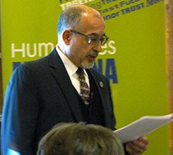 University of Montana lecturer Samir Bitar at the Darby library.