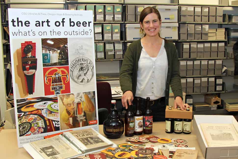 Tiah Edmunson-Morton, archivist of the Oregon Hops and Brewing Archives at Oregon State University Photo: Krista Joy Johnson