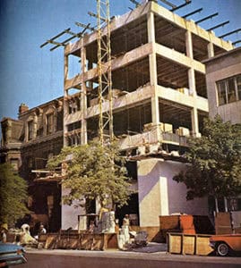 In 1946, ALA moved to the Cyrus H. McCormick Mansion on Huron Street. The mansion was torn down (below) to erect the building at 50 East Huron, dedicated in 1963.