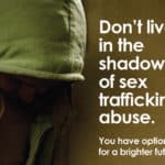 To raise awareness of sex trafficking, posters were designed for bus stops and billboards.
