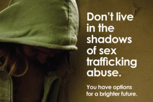 To raise awareness of sex trafficking, posters were designed for bus stops and billboards.