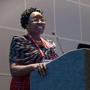 Adetoun Adebisi Oyelude, principal librarian at Kenneth Dike Library at the University of Ibadan, Nigeria