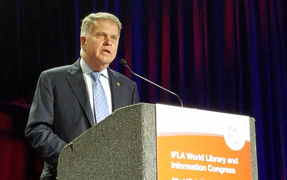 David Ferriero, archivist of the United States, delivered a plenary address on open government at the 2016 World Library and Information Congress.